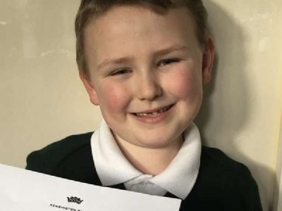 pupil recieves letter from duke and duchess of Cambridge