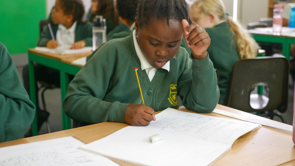 P1170975 pupil at shorne cofe primary school in an English class