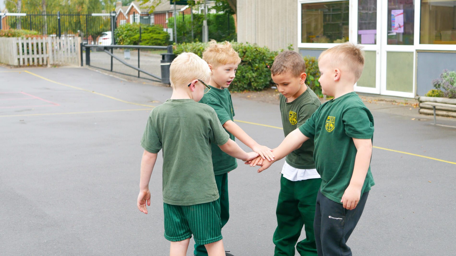 friends working together as part of PSHE lessons at shorne primary school