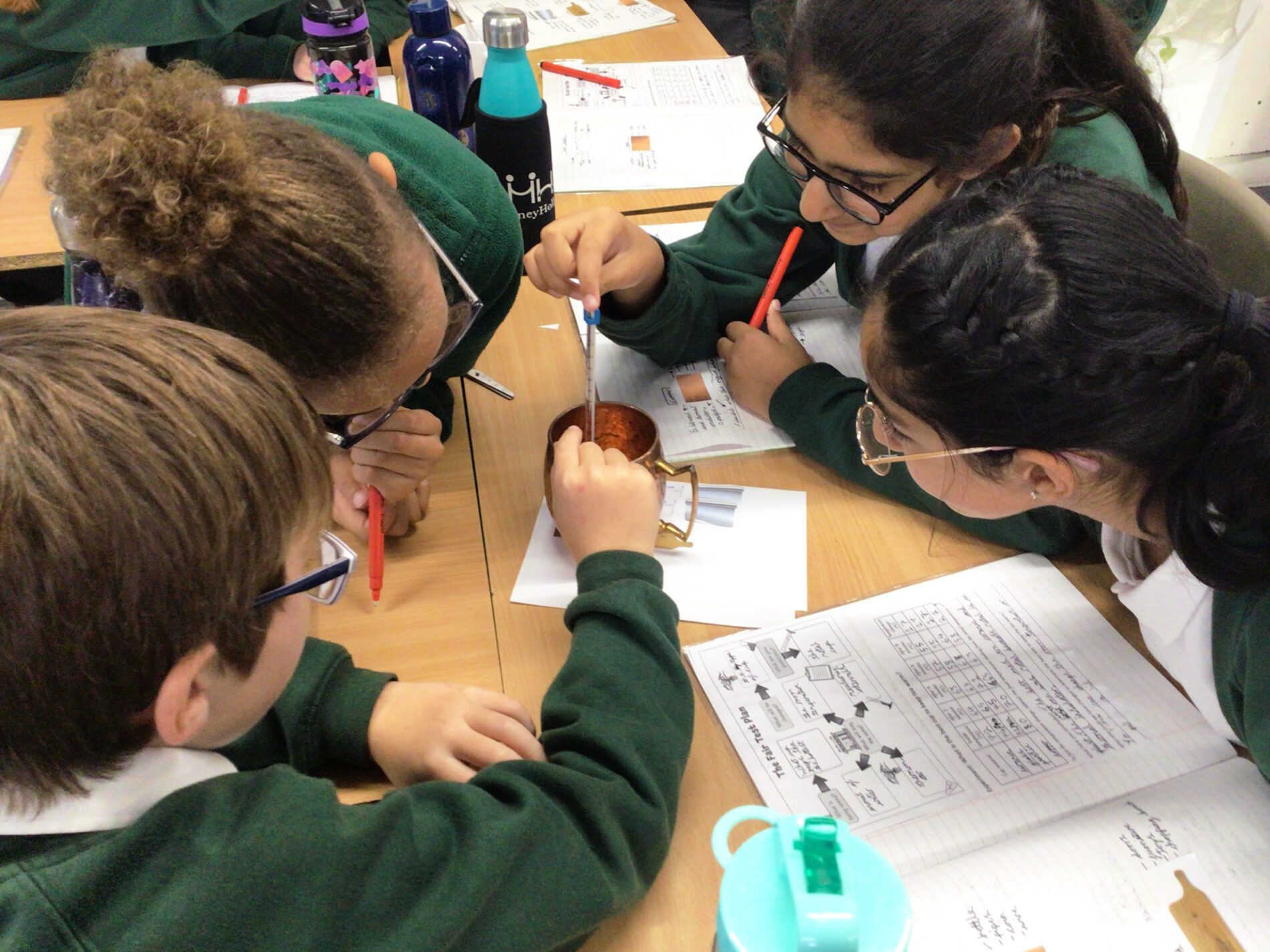 IMG_1276 pupils in science lesson at shorne primary school learning about volume